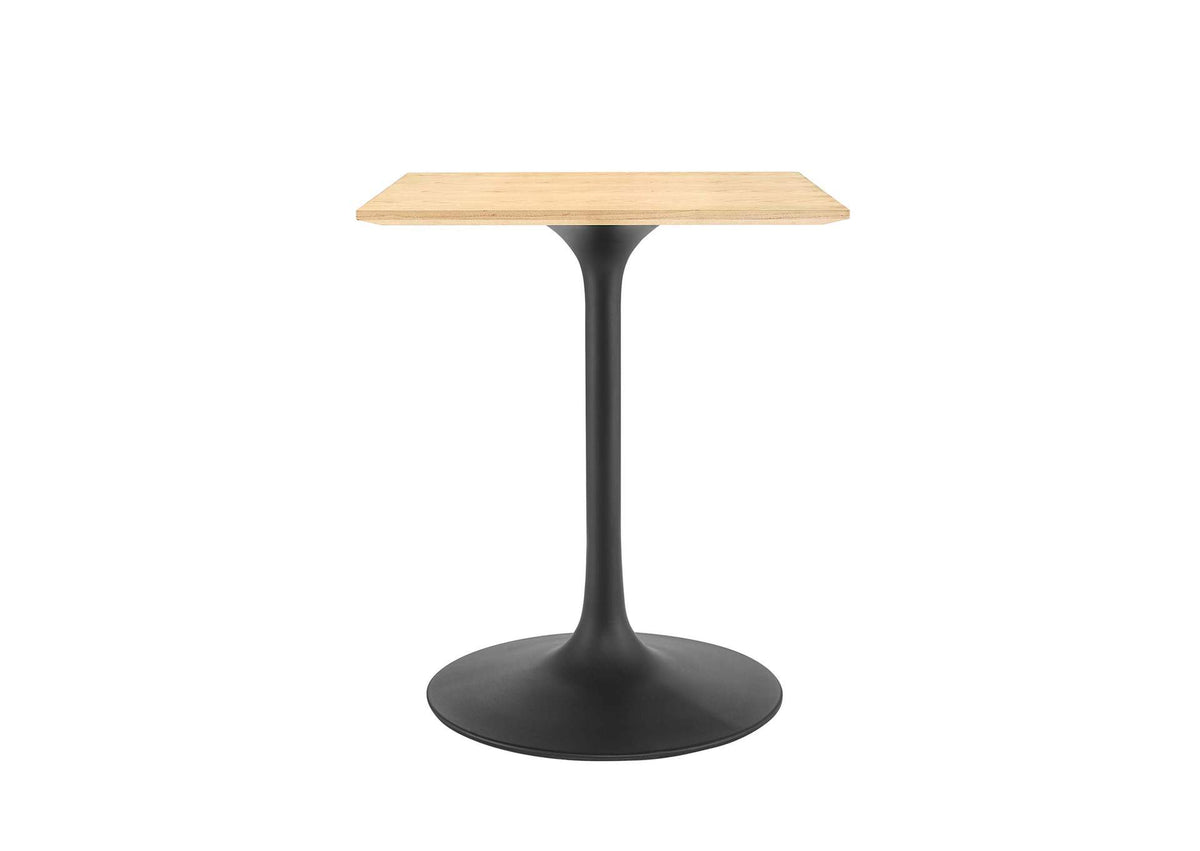 EEI-4864-BLK-NAT Lippa 24" Square Wood Dining Table By Modway