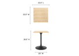 EEI-4864-BLK-NAT Lippa 24" Square Wood Dining Table By Modway