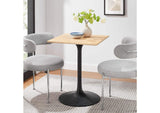 EEI-4864-BLK-NAT Lippa 24" Square Wood Dining Table By Modway