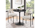 EEI-4867-BLK-BLK Lippa 28" Round Faux Marble Dining Table By Modway