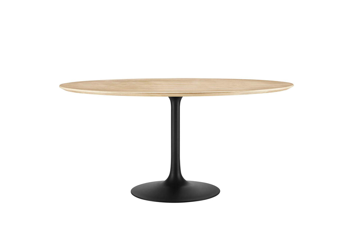 EEI-4873-BLK-NAT Lippa 60" Round Wood Dining Table By Modway