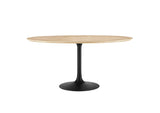 EEI-4873-BLK-NAT Lippa 60" Round Wood Dining Table By Modway