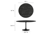 EEI-4879-BLK-BLK Lippa 60" Round Faux Marble Dining Table By Modway