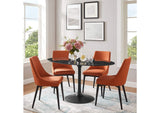 EEI-4881-BLK-BLK Lippa 60" Oval Faux Marble Dining Table By Modway