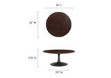 EEI-4882-BLK-CHE Lippa 36" Round Wood Coffee Table By Modway