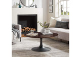 EEI-4882-BLK-CHE Lippa 36" Round Wood Coffee Table By Modway