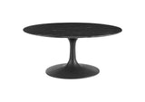EEI-4884-BLK-BLK Lippa 36" Round Faux Marble Coffee Table By Modway