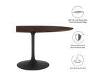 EEI-4887-BLK-CHE Lippa 60" Oval Wood Dining Table By Modway
