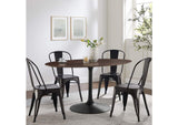 EEI-4887-BLK-CHE Lippa 60" Oval Wood Dining Table By Modway