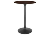 EEI-4890-BLK-CHE Lippa 28" Round Wood Bar Table By Modway