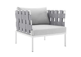 EEI-4956-GRY-GRY Harmony Sunbrella® Outdoor Patio Aluminum Armchair By Modway