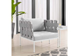 EEI-4956-GRY-GRY Harmony Sunbrella® Outdoor Patio Aluminum Armchair By Modway