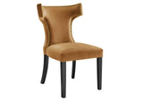 EEI-5008-COG Curve Performance Velvet Dining Chairs Set Of 2 By Modway
