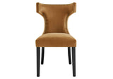 EEI-5008-COG Curve Performance Velvet Dining Chairs Set Of 2 By Modway