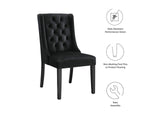 EEI-5013-BLK Baronet Performance Velvet Dining Chairs Set Of 2 By Modway