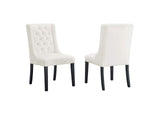 EEI-5013-WHI Baronet Performance Velvet Dining Chairs Set Of 2 By Modway