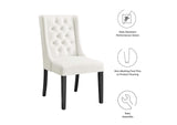 EEI-5013-WHI Baronet Performance Velvet Dining Chairs Set Of 2 By Modway
