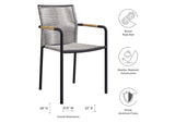 EEI-5036-LGR Serenity Outdoor Patio Armchairs Set Of 2 By Modway