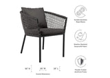EEI-5040-CHA-CHA Sailor Outdoor Patio Dining Armchair By Modway