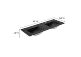 EEI-5073-BLK Cayman 48" Double Basin Bathroom Sink By Modway