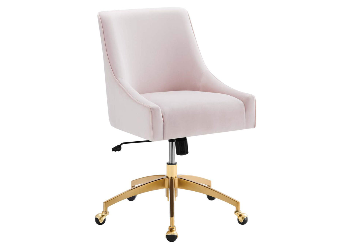 EEI-5079-PNK Discern Performance Velvet Office Chair By Modway