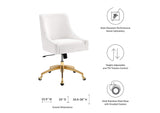 EEI-5079-WHI Discern Performance Velvet Office Chair By Modway