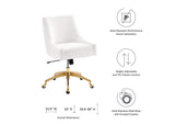 EEI-5080-WHI Discern Performance Velvet Office Chair By Modway