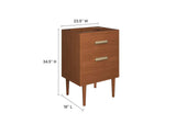 EEI-5082-NAT Cassia 24" Teak Wood Bathroom Vanity Cabinet - Sink Basin Not Included - By Modway