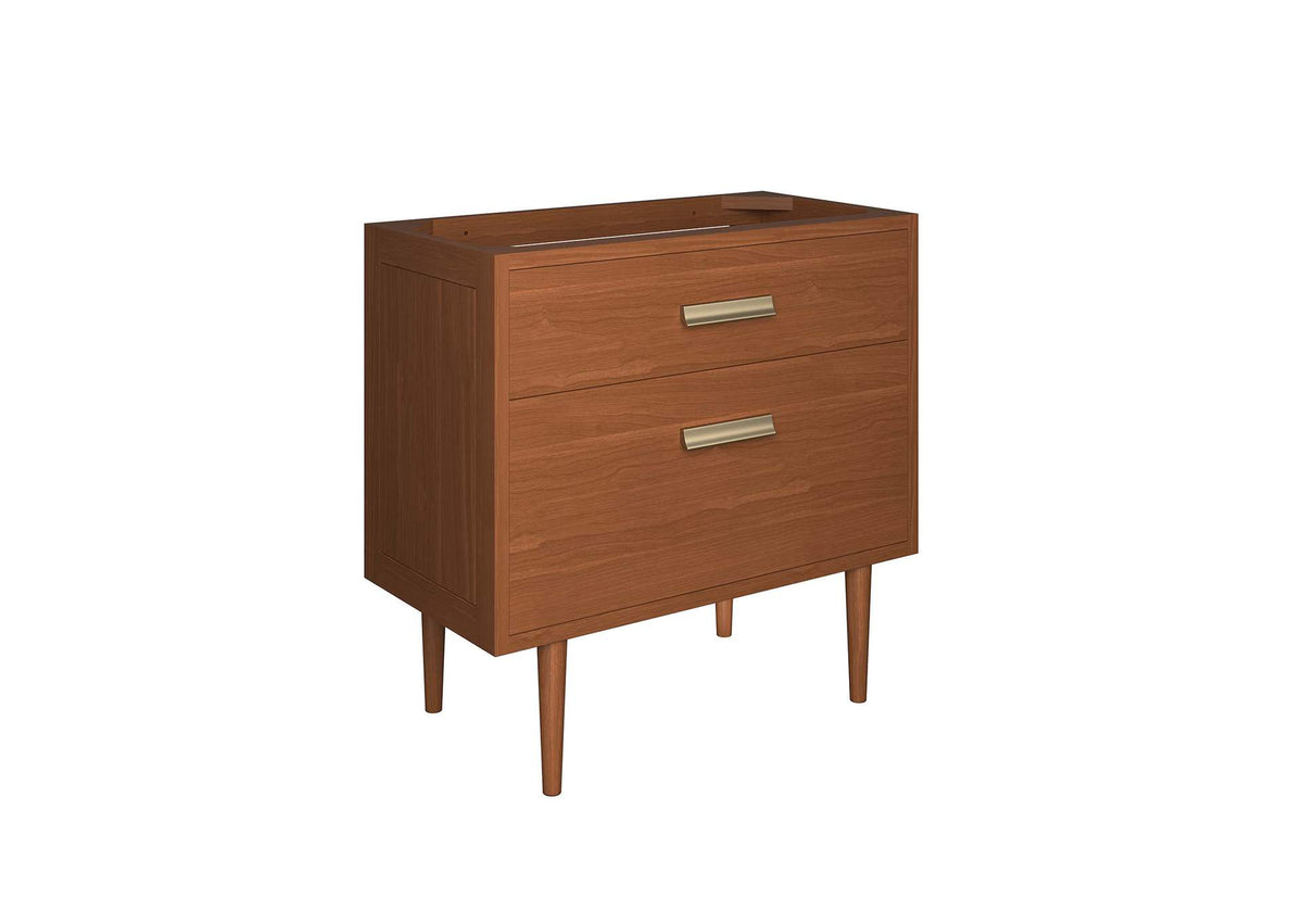 EEI-5083-NAT Cassia 36" Teak Wood Bathroom Vanity Cabinet - Sink Basin Not Included - By Modway