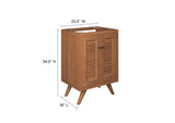 EEI-5086-NAT Birdie 24" Teak Wood Bathroom Vanity Cabinet - Sink Basin Not Included - By Modway