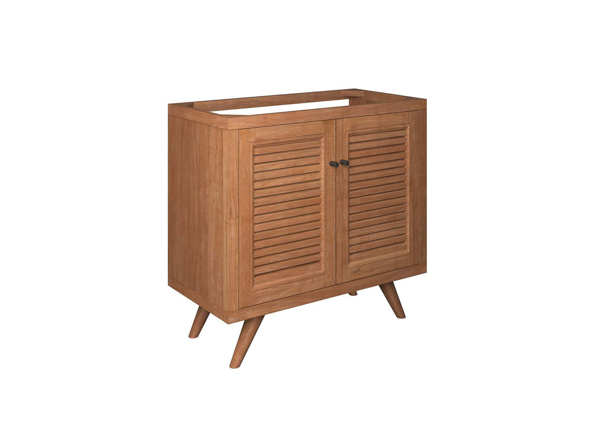 EEI-5087-NAT Birdie 36" Teak Wood Bathroom Vanity Cabinet - Sink Basin Not Included - By Modway
