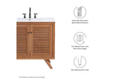 EEI-5087-NAT Birdie 36" Teak Wood Bathroom Vanity Cabinet - Sink Basin Not Included - By Modway