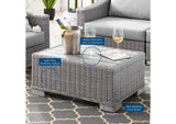 EEI-5091-GRY Conway 4-Piece Outdoor Patio Wicker Rattan Furniture Set By Modway
