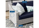EEI-5091-NAV Conway 4-Piece Outdoor Patio Wicker Rattan Furniture Set By Modway