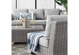 EEI-5097-GRY Conway 5 Piece Outdoor Patio Wicker Rattan Furniture Set By Modway