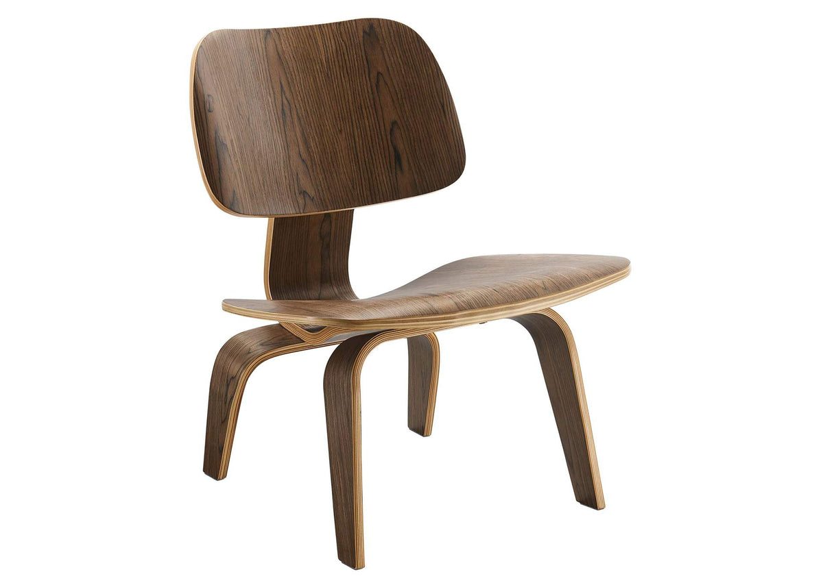 EEI-510-WAL Fathom Wood Lounge Chair By Modway