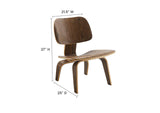 EEI-510-WAL Fathom Wood Lounge Chair By Modway