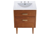 EEI-5108-NAT-WHI Cassia 24" Bathroom Vanity By Modway