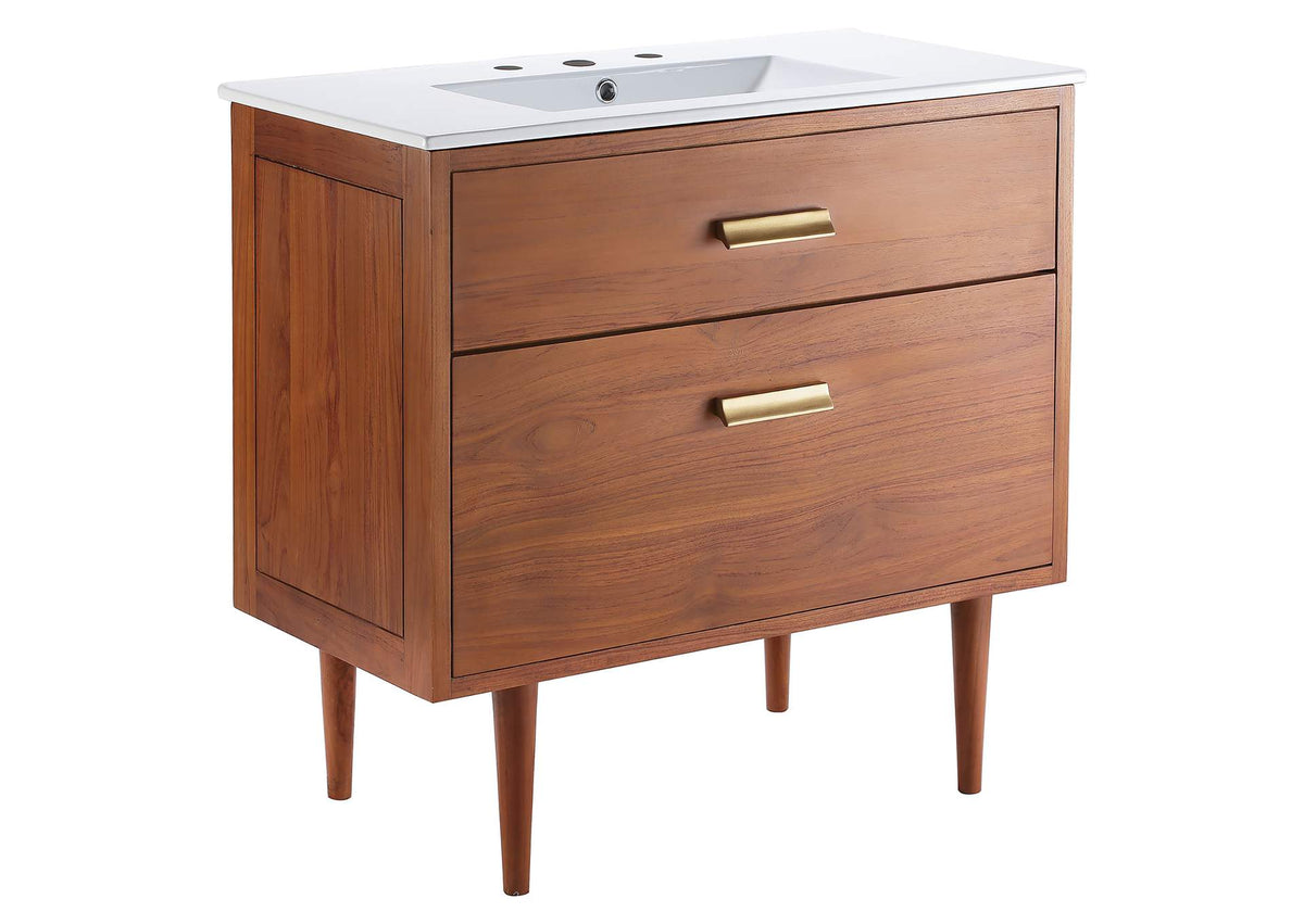 EEI-5109-NAT-WHI Cassia 36" Bathroom Vanity By Modway