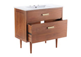EEI-5109-NAT-WHI Cassia 36" Bathroom Vanity By Modway