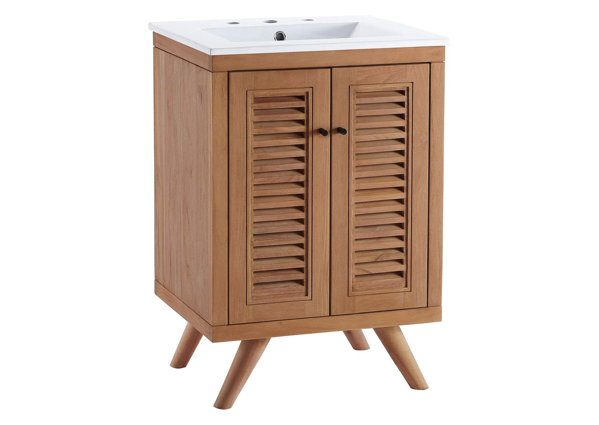 EEI-5112-NAT-WHI Birdie 24" Bathroom Vanity By Modway