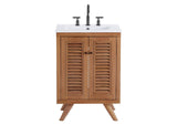EEI-5112-NAT-WHI Birdie 24" Bathroom Vanity By Modway