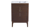 EEI-5114-WAL-WHI Ledger 24" Bathroom Vanity By Modway