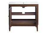 EEI-5115-WAL-WHI Ledger 36" Bathroom Vanity By Modway