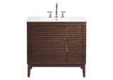 EEI-5115-WAL-WHI Ledger 36" Bathroom Vanity By Modway