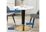 EEI-5116-GLD-WHI Zinque 28" Dining Table By Modway