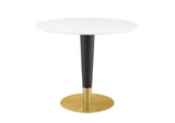 EEI-5117-GLD-WHI Zinque 36" Dining Table By Modway