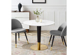 EEI-5117-GLD-WHI Zinque 36" Dining Table By Modway