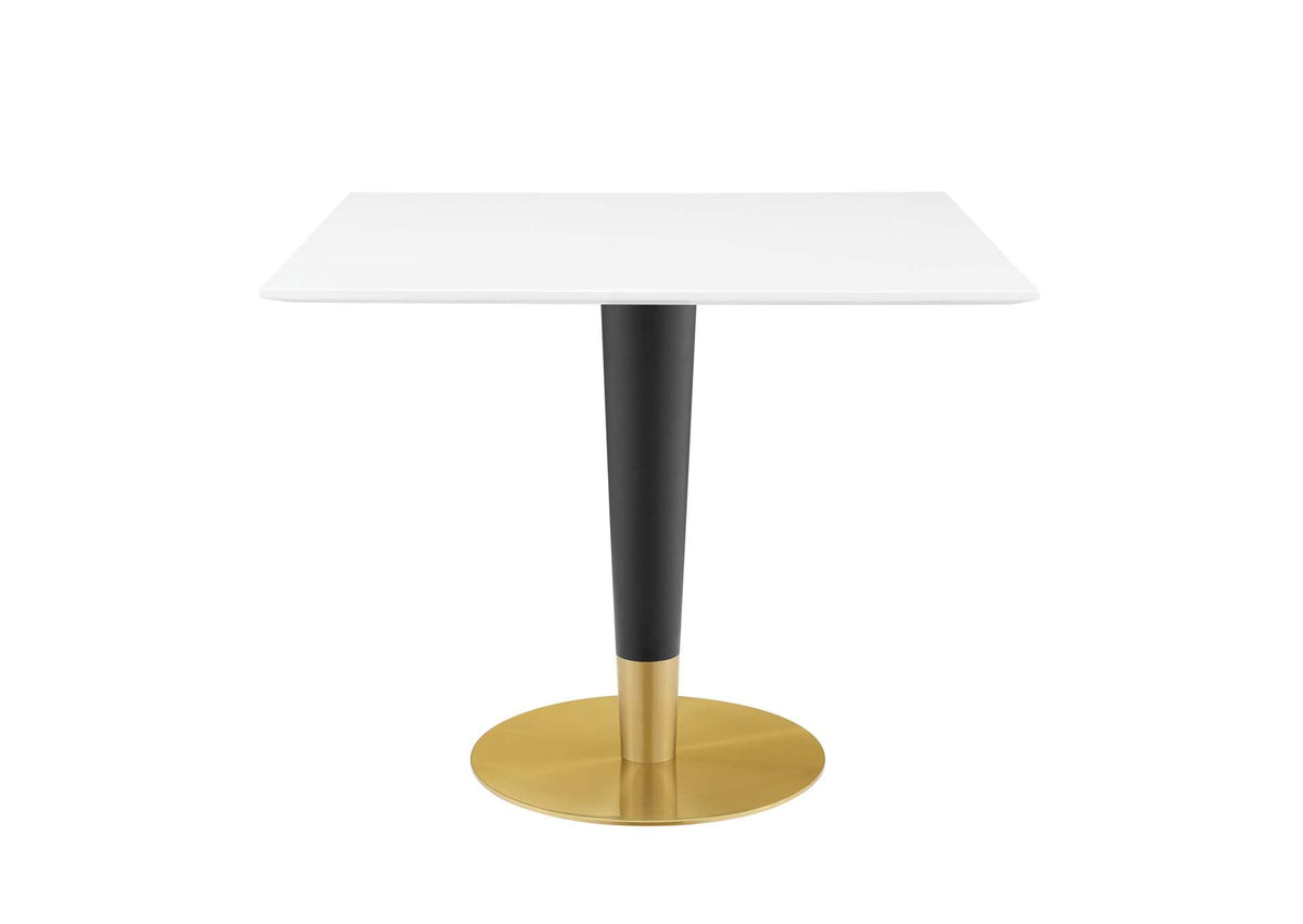 EEI-5120-GLD-WHI Zinque 36" Square Dining Table By Modway