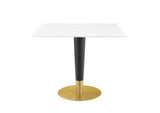 EEI-5120-GLD-WHI Zinque 36" Square Dining Table By Modway